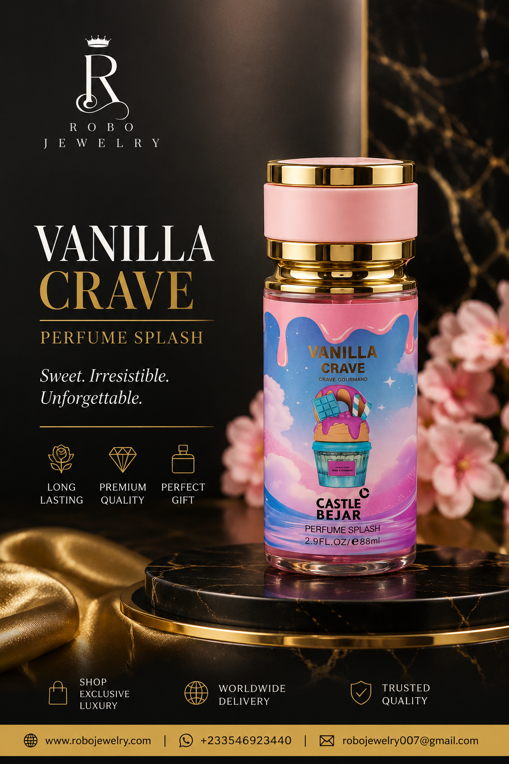 Vanilla Crave Gourmand 88ml Perfume Splash by Castle Bejar - Image 2