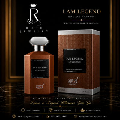 I Am Legend Eau de Parfum 100ml by Castle Bejar Privé | Luxury Perfume Ghana I Am Legend Eau de Parfum 100ml by Castle Bejar Privé displayed in luxury brown packaging with premium bottle design.