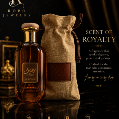 Mousuf Brown by Ard Al Zaafaran luxury unisex Eau de Parfum 100ml displayed with premium fabric pouch packaging.