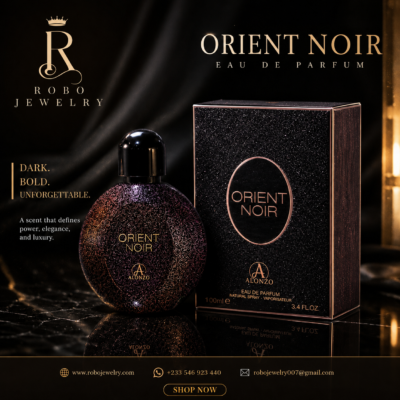 Alonzo Orient Noir Perfume 100ml | Luxury Fragrance Ghana Alonzo Orient Noir Eau de Parfum 100ml luxury floral oriental perfume bottle with premium packaging.